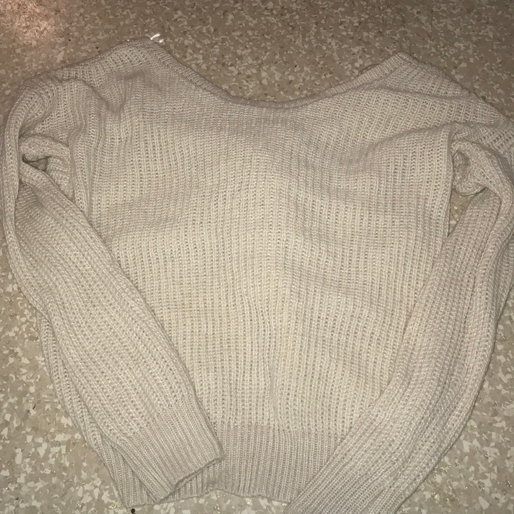 Cute open back Sweater
